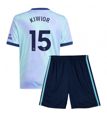 Arsenal Jakub Kiwior #15 Tercera Equipación Niños 2024-25 Manga Corta (+ Pantalones cortos)